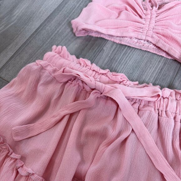 Pink Boho Skirt & Top Set - XS - Picture 2 of 4